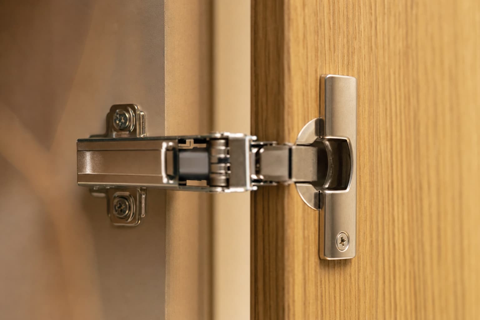 Blum and Hettich soft-close cabinet hinges and full-extension drawer runners